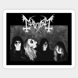 mayhem black Sticker